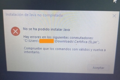 Hay errores en los siguientes conmutadores, solucion error al correr certifica