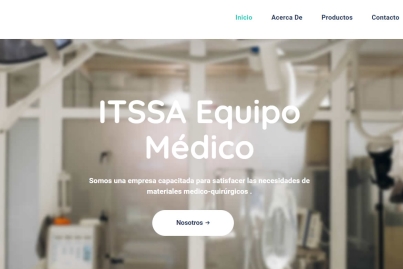 Diseño web para Itssa venta y renta de equipo para neurocirugía