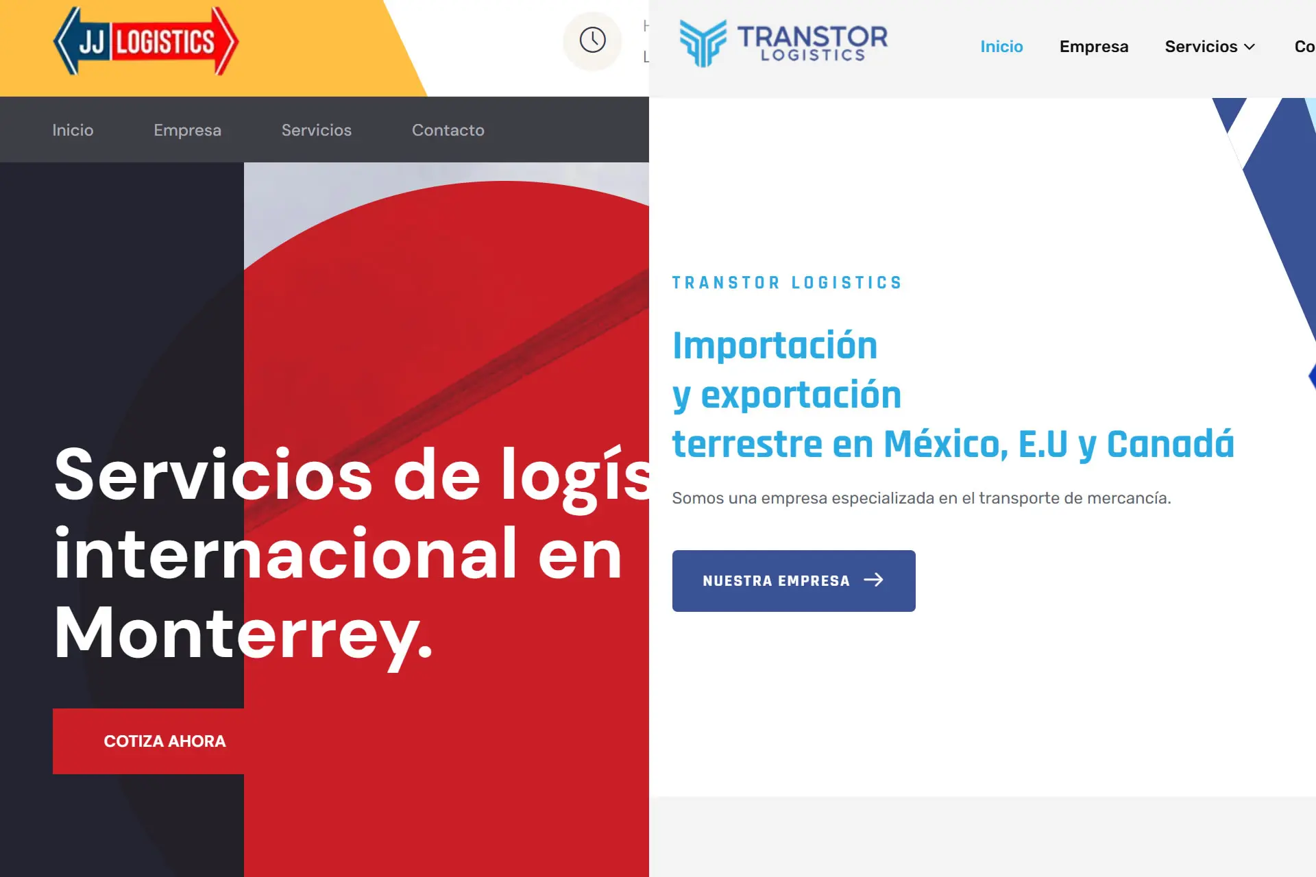 Proveedor Diseño web para transporte y logística
